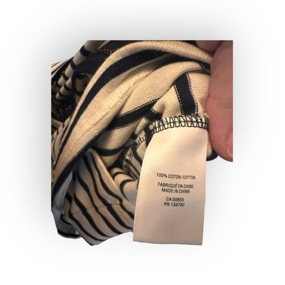 Women’s 2X Reitmans Black and White Striped Cotton Shift Dress 2XL XXL 18 20 - Picture 9 of 9